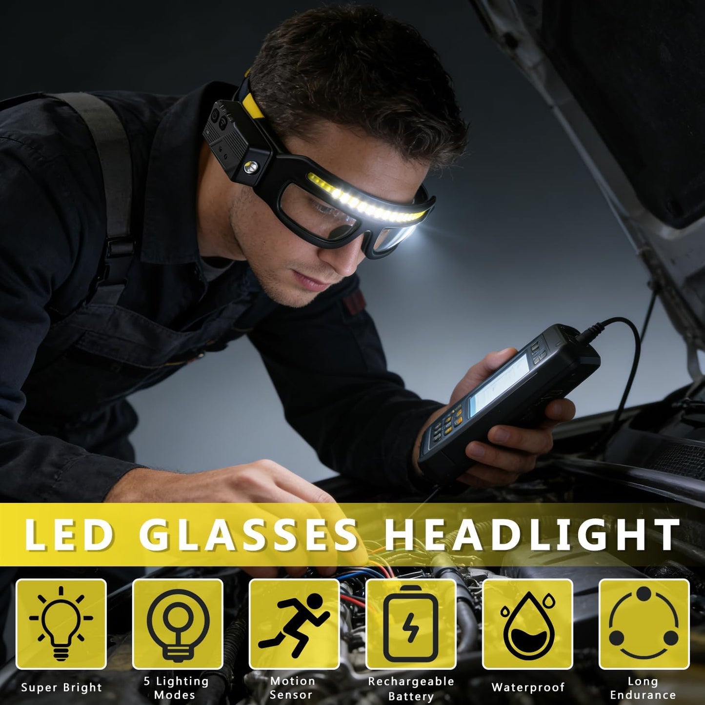 GripLux Auto - LED Headlight Glasses